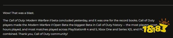 《使命召唤19》B测规模打破纪录 Steam在线峰值达16万人