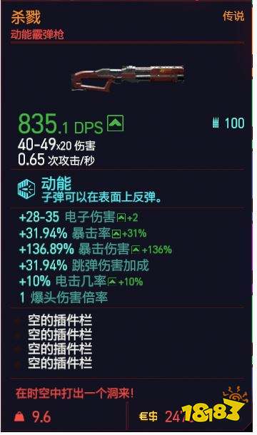 赛博朋克2077动能霰弹枪有哪些 全动能霰弹枪详情一览