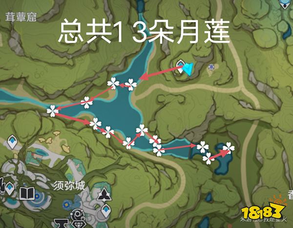原神月莲位置分布一览 月莲超轻松采集路线一览