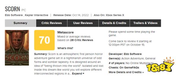 《蔑视》媒体评分正式解禁 M站开分70分