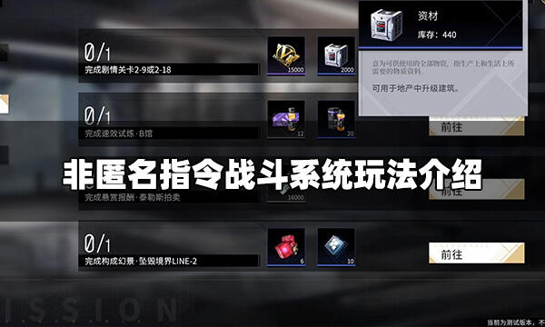 非匿名指令战斗系统怎么玩
