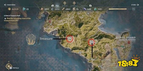 刺客信條奧德賽科孚島陶片在哪 科孚島陶片線索位置分享