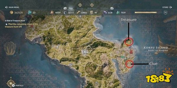刺客信條奧德賽科孚島陶片在哪 科孚島陶片線索位置分享