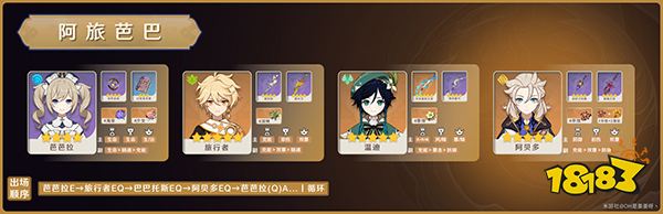 原神阿贝多阵容搭配推荐3.1版本 阿贝多平民配队攻略