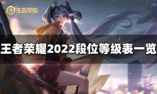 王者荣耀段位等级有哪些 2024最新段位等级表