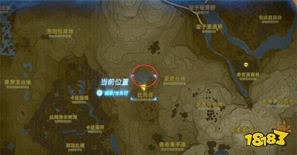 塞爾達傳說雙子山南枯木谷之沼在哪 南枯木谷之沼位置
