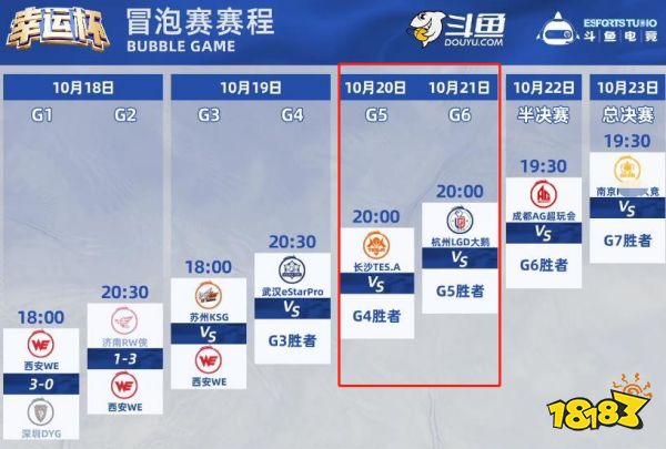 王者榮耀Gemini幸運杯10月20日賽程