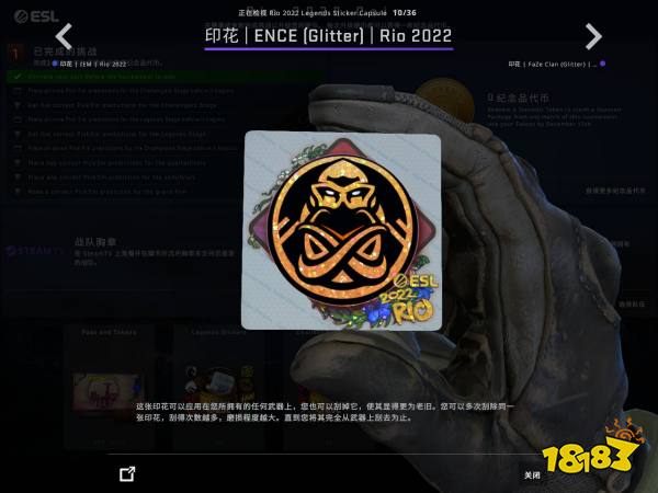 CSGO里约Major战队贴纸闪亮鉴赏 里约Major战队闪亮印花一览