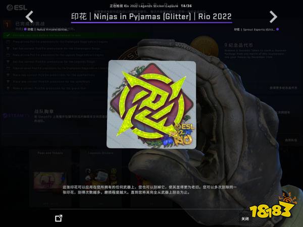 CSGO里約Major戰隊貼紙閃亮鑒賞 里約Major戰隊閃亮印花一覽