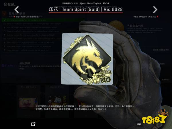 CSGO里约Major战队贴纸金贴鉴赏 里约Major战队金色印花一览