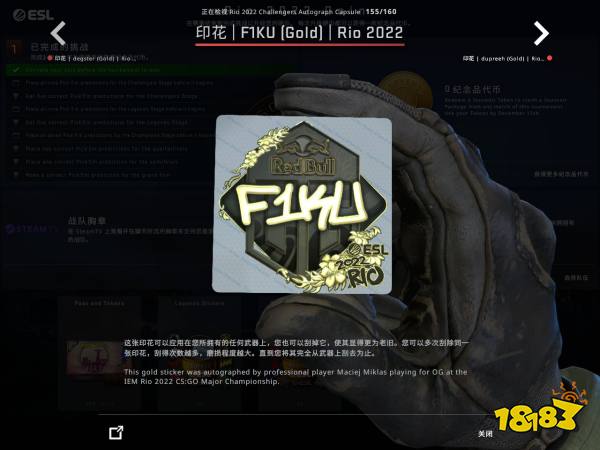 CSGO里约Major挑战组选手贴纸鉴赏 里约Major挑战组印花一览