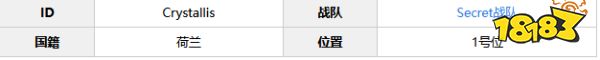 dota2crystallis是誰 DOTA2Crystallis個人資料介紹