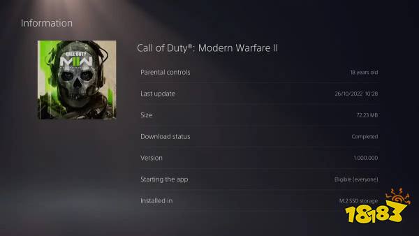 《使命召唤19》PS5实体盘只有72MB内容 其他仍需下载