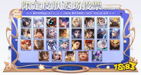 王者荣耀七周年返场皮肤有哪些 七周年返场投票结果