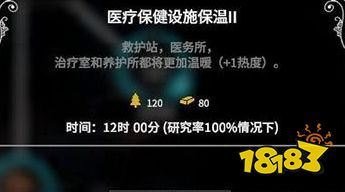 冰汽时代全食物医疗住所科技一览 全食物医疗住所科技作用介绍