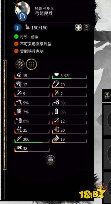 全面戰(zhàn)爭(zhēng)三國(guó)弓箭民兵詳情一覽 弓箭民兵屬性介紹