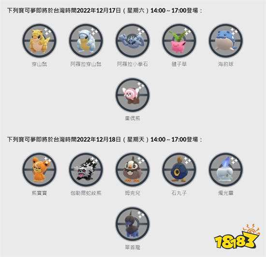 《Pokémon GO》12 月社群日公開登場寶可夢情報