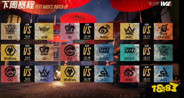 第五人格秋季赛第十周赛程 IVL秋季赛第十周赛程表介绍