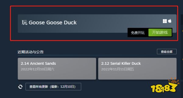 鹅鸭杀英文名是什么 游戏steam搜索方法