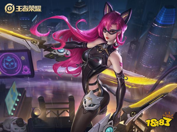 王者榮耀阿軻暗夜貓娘星元皮膚特效公布!