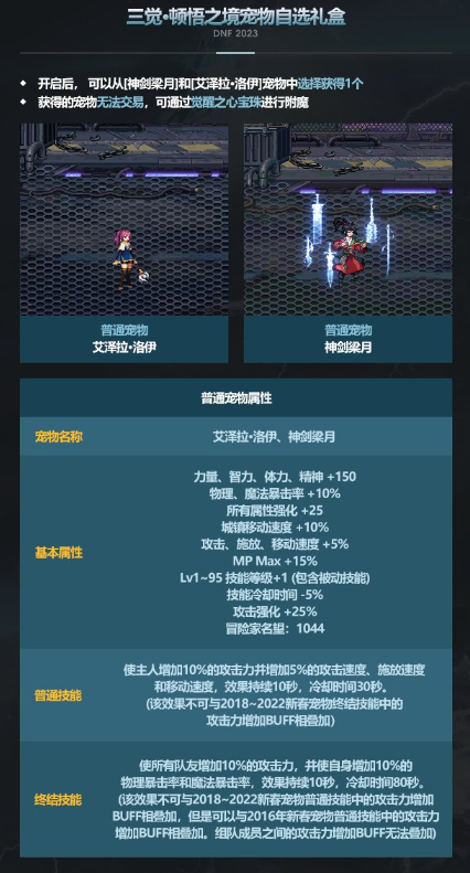 dnf2023新春宠物怎么样 2023新春宠物属性介绍