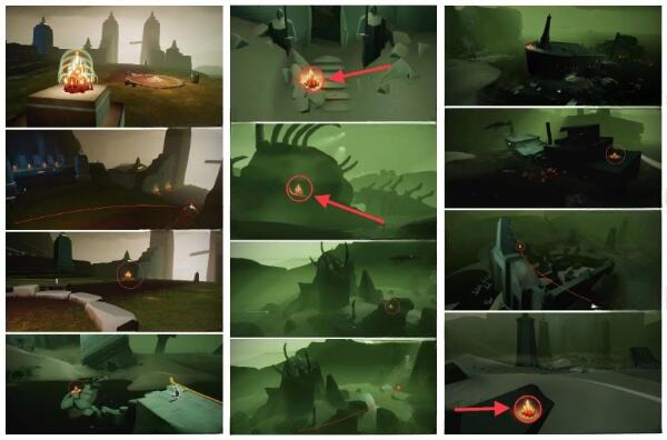 光遇全图大蜡烛跑图位置大全 全图大蜡烛图示数据一览