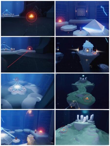 光遇全图大蜡烛跑图位置大全 全图大蜡烛图示数据一览