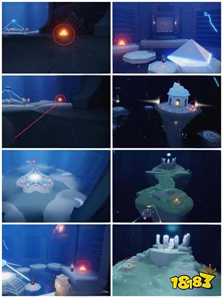 光遇全图大蜡烛跑图位置大全 全图大蜡烛图示数据一览