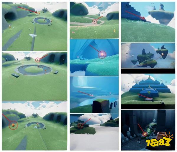 光遇全图大蜡烛跑图位置大全 全图大蜡烛图示数据一览