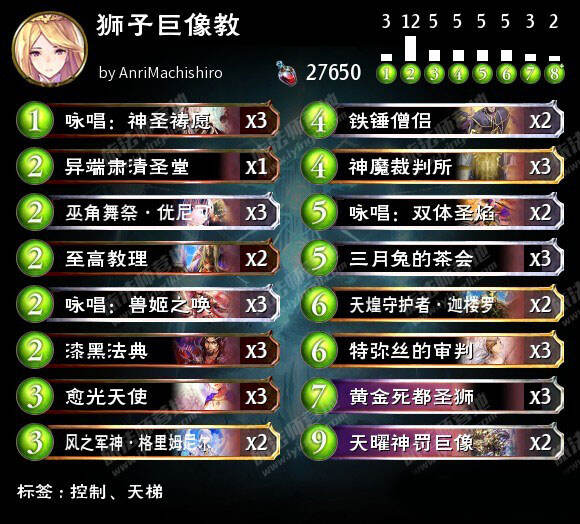 影之诗狮子巨像教卡组怎么组 狮子巨像教卡组分享