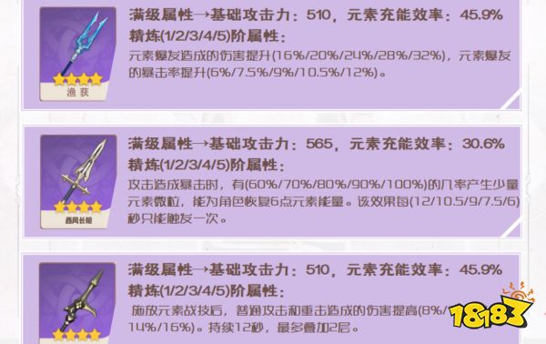 原神香菱用什么武器比較好 香菱四星五星武器推薦