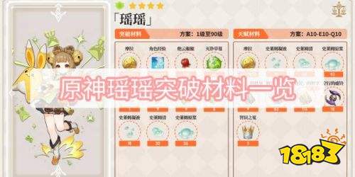 《原神》瑤瑤升級突破材料及獲取方式一覽