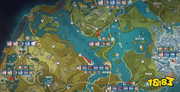 原神3.4版本全钓鱼点位置 原神全钓鱼点位置攻略