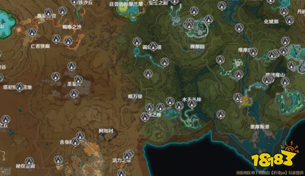 原神千壑沙地具体空间分布图 千壑沙地地下空间介绍