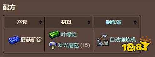 泰拉瑞亚蘑菇矿锭能做哪些物品 蘑菇矿锭怎么做