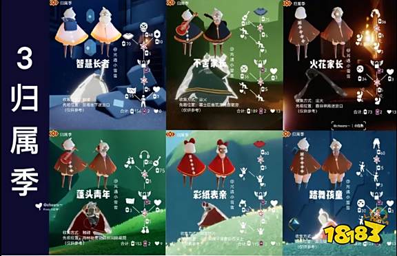 光遇全季节先祖兑换图攻略大全 全季节兑换物品图分享2023