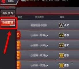 cf手游战队怎么退出