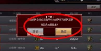 cf手游战队怎么退出