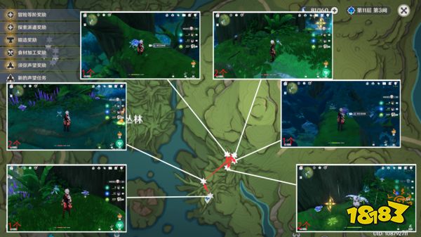 原神树王圣体菇位置分布大全 树王圣体菇路线图汇总