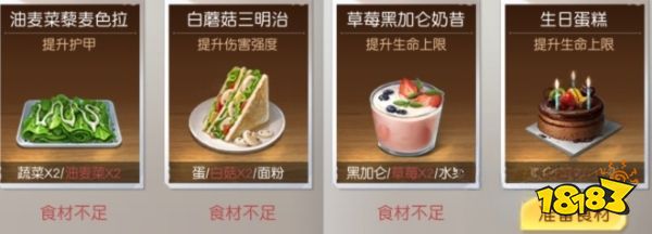 黎明觉醒食谱配方大全 游戏各食谱配方汇总一览