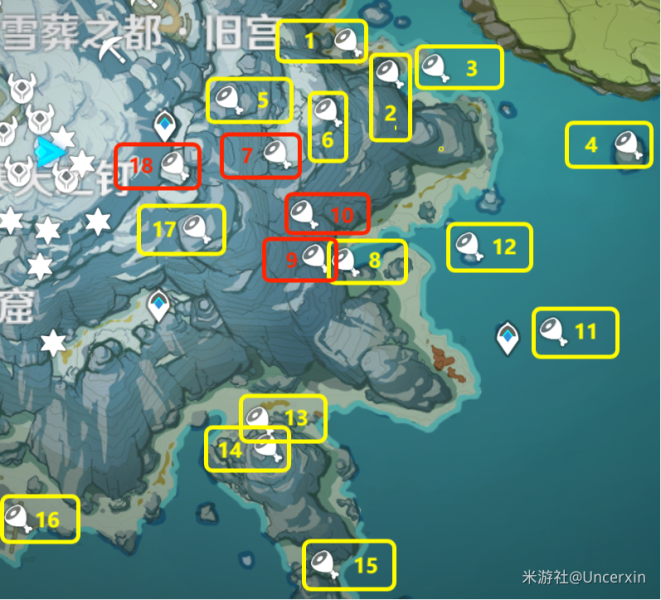 原神绯红玉髓收集路线 绯红玉髓采集位置分布图