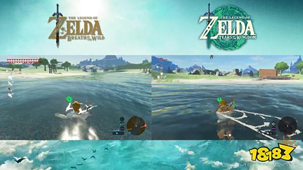 《塞尔达传说王国之泪》实机对比旷野之息 细节变化多