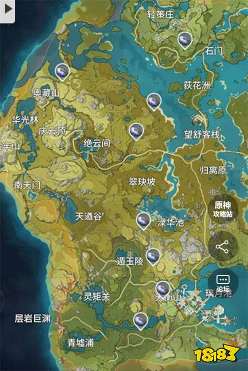 原神夜泊石采集地点有哪些 夜泊石采集详细图示位置分享