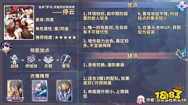 崩坏星穹铁道新手开荒角色推荐 游戏开服角色推荐