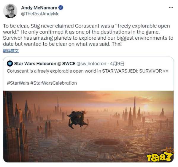 EA:《星球大战绝地》科洛桑不是可探索的开放世界