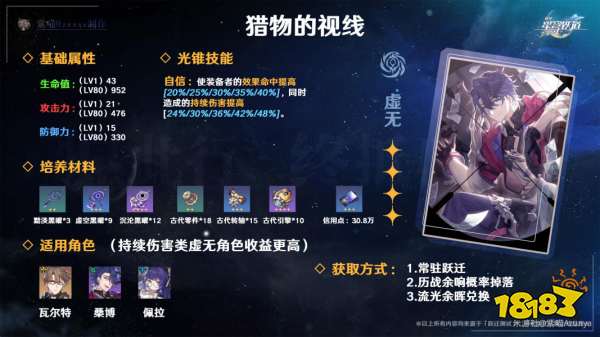 崩坏星穹铁道猎物的视线怎么样 四星光锥猎物的视线使用攻略