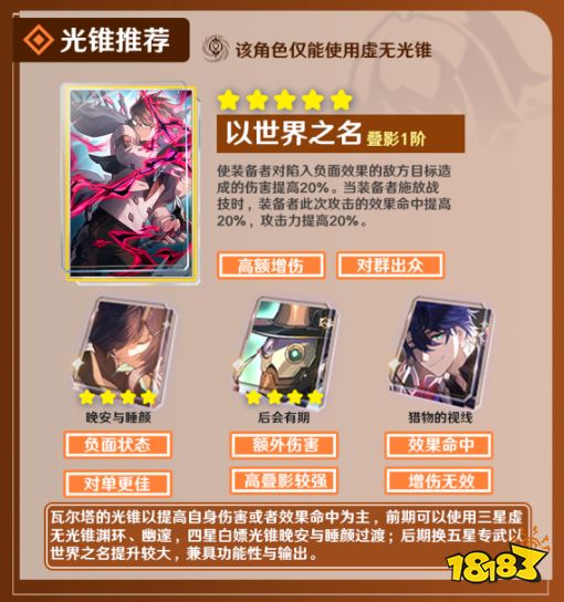 崩壞星穹鐵道瓦爾特遺器光錐星魂最強搭配推薦 崩壞星穹鐵道瓦爾特全面攻略大全