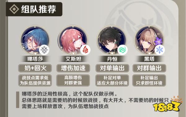 崩壞星穹鐵道娜塔莎配隊陣容推薦 娜塔莎配隊陣容怎么搭配