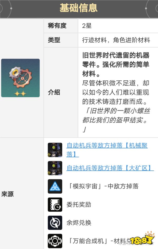 崩壞星穹鐵道娜塔莎晉階材料大全 娜塔莎等級升級材料清單