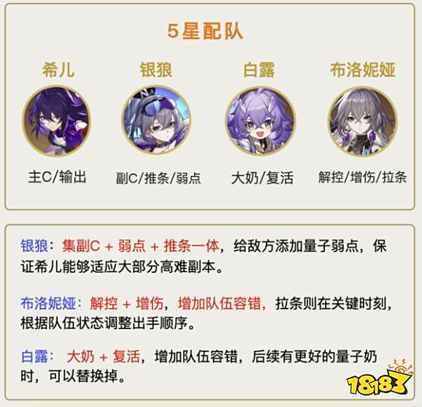 崩坏星穹铁道希儿队伍怎么搭配 崩坏星穹铁道希儿最强配队推荐